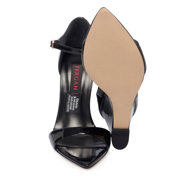 Siyah Rugan Deri Kadın Dolgu Topuklu Ayakkabı - K24Y1AY67252-A07 - 4