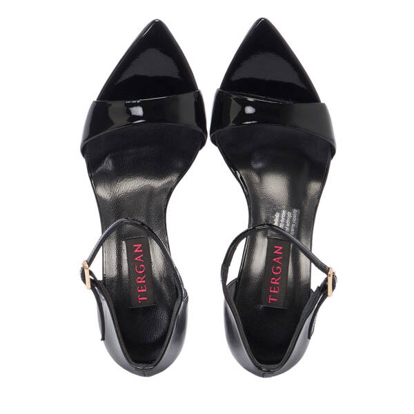 Siyah Rugan Deri Kadın Dolgu Topuklu Ayakkabı - K24Y1AY67252-A07 - 5