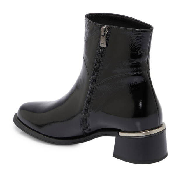 Siyah Rugan Deri Kadın Klasik Bot - K24K1BT67659-A07 - Tergan