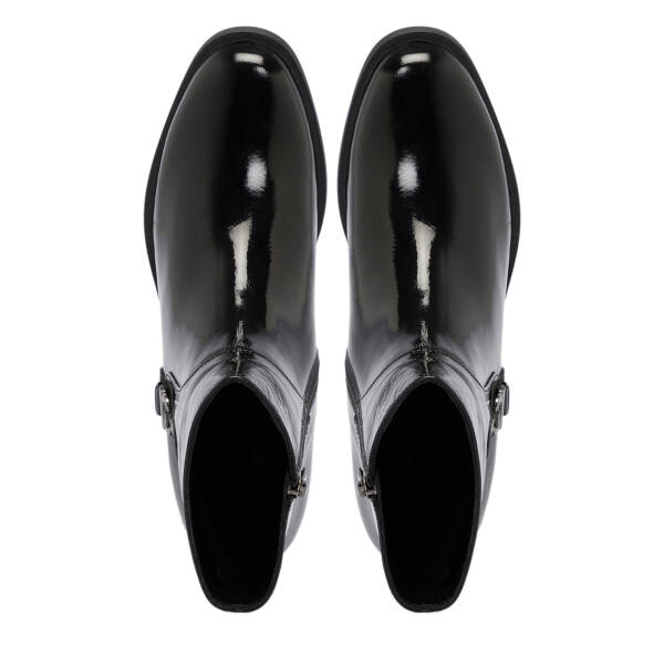 Siyah Rugan Deri Kadın Klasik Bot - K24K1BT67659-A07 - 5