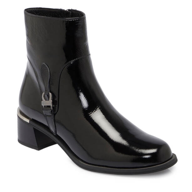 Siyah Rugan Deri Kadın Klasik Bot - K24K1BT67659-A07 - 1