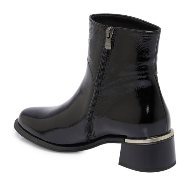 Siyah Rugan Deri Kadın Klasik Bot - K24K1BT67659-A07 - 2