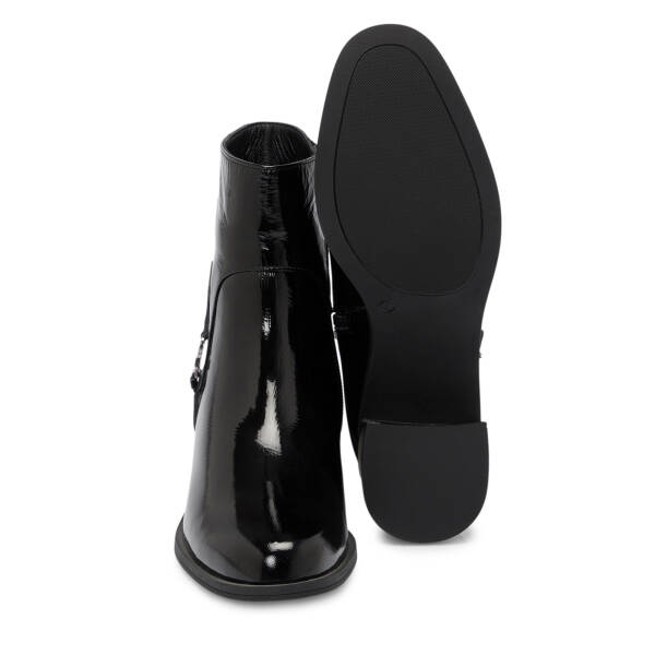 Siyah Rugan Deri Kadın Klasik Bot - K24K1BT67659-A07 - 4