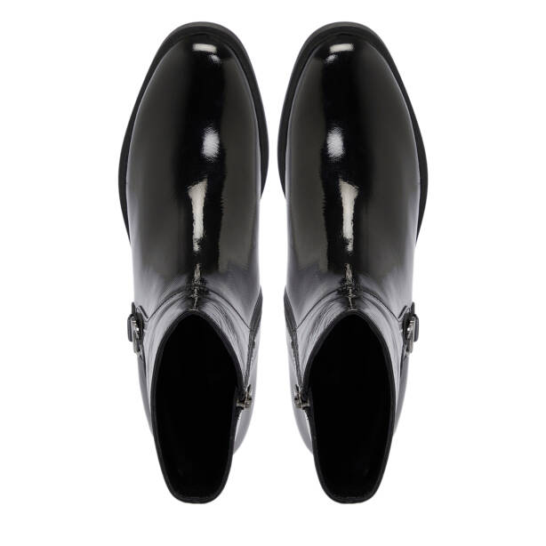 Siyah Rugan Deri Kadın Klasik Bot - K24K1BT67659-A07 - 5