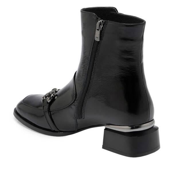 Siyah Rugan Deri Kadın Klasik Bot - K24K1BT67708-A07 - 2