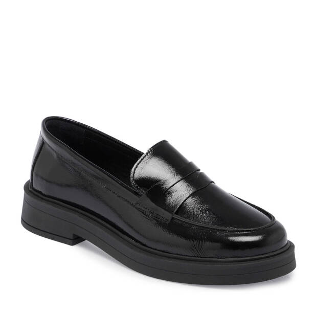 Siyah Rugan Deri Kadın Loafer - K24S1AY67617-A07 