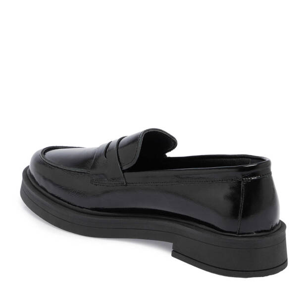 Siyah Rugan Deri Kadın Loafer - K24S1AY67617-A07 - 2