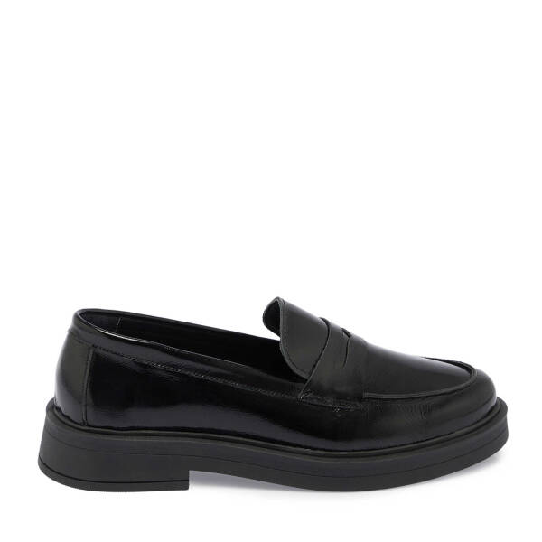 Siyah Rugan Deri Kadın Loafer - K24S1AY67617-A07 - 3