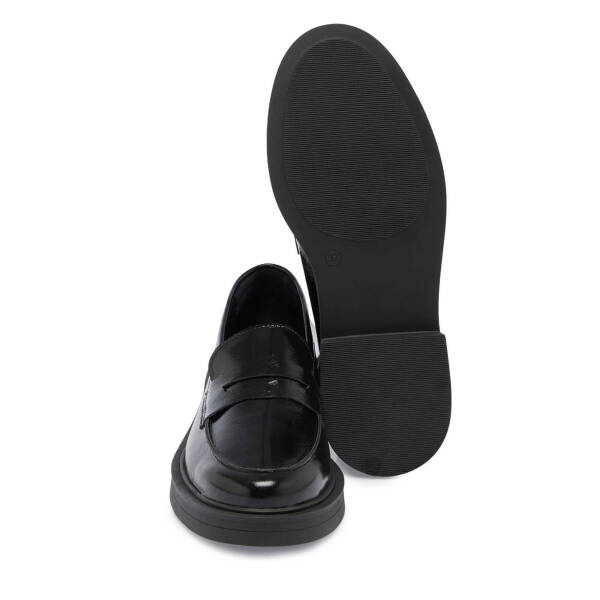 Siyah Rugan Deri Kadın Loafer - K24S1AY67617-A07 - 4