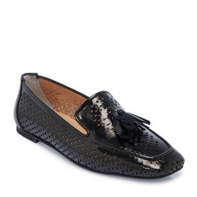 Siyah Rugan Deri Kadın Loafer - K25I1AY67912-A07 - 1