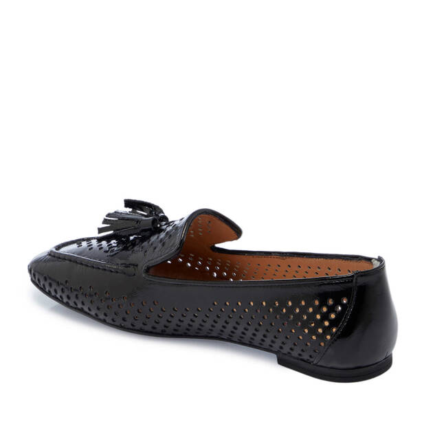 Siyah Hakiki Rugan Deri Kadın Loafer - K25I1AY67912-A07 - 3