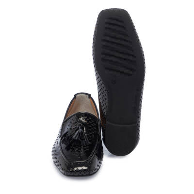 Siyah Rugan Deri Kadın Loafer - K25I1AY67912-A07 - 4
