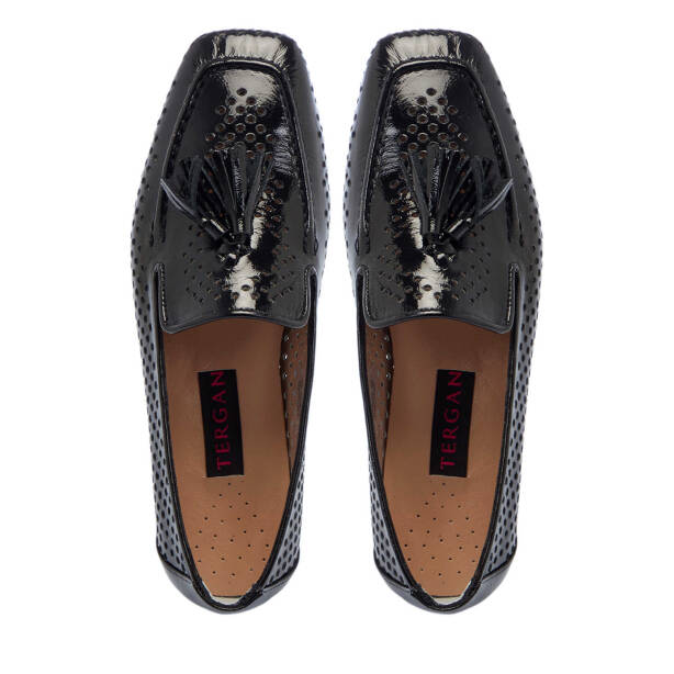 Siyah Hakiki Rugan Deri Kadın Loafer - K25I1AY67912-A07 - 5