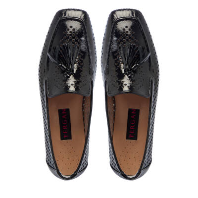 Siyah Rugan Deri Kadın Loafer - K25I1AY67912-A07 - 5
