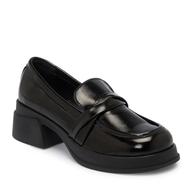 Siyah Rugan Deri Kadın Loafer - K25S1AY68295-A07 - 1