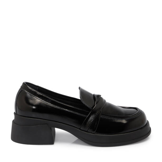 Siyah Rugan Deri Kadın Loafer - K25S1AY68295-A07 - 3