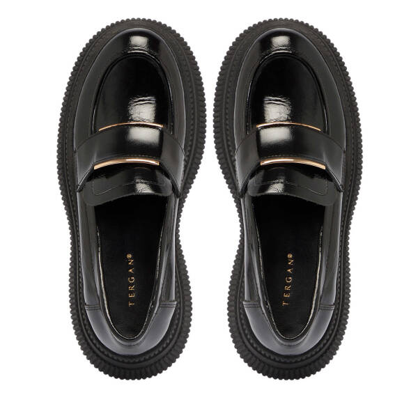 Siyah Rugan Deri Kadın Makosen - K24S1AY67587-A07 - 5