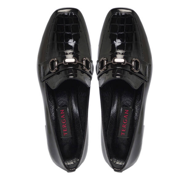 Siyah Rugan Deri Kadın Makosen - K25S1AY68215-A07 - 5