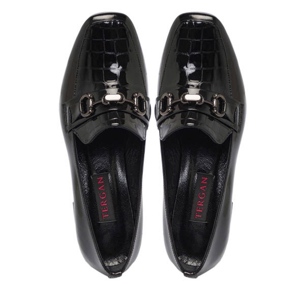 Siyah Rugan Deri Kadın Makosen - K25S1AY68215-A07 - 5