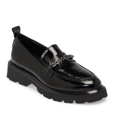 Siyah Rugan Deri Kadın Sneaker - K25S1AY68207-A07 - 1