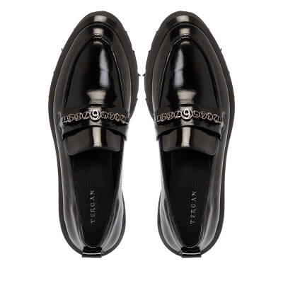 Siyah Rugan Deri Kadın Sneaker - K25S1AY68207-A07 - 5