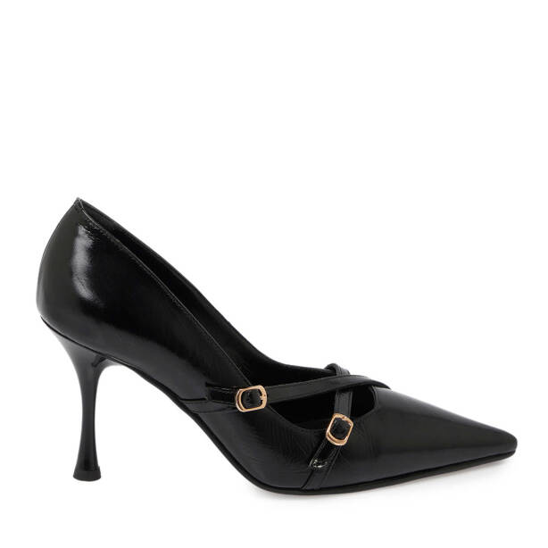 Siyah Rugan Deri Kadın Stiletto - K24S1AY67513-A07 - 3