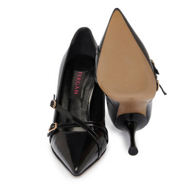 Siyah Rugan Deri Kadın Stiletto - K24S1AY67513-A07 - 4