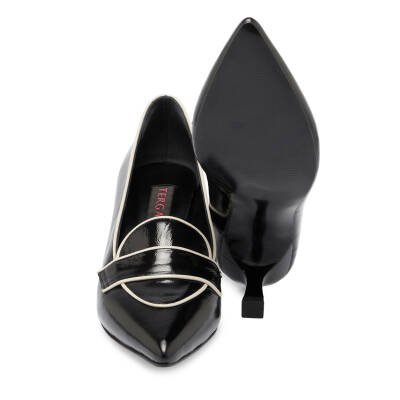 Siyah Rugan Deri Kadın Stiletto - K24S1AY67514-A07 - 4