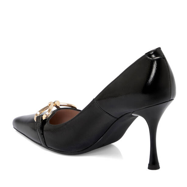 Siyah Rugan Deri Kadın Stiletto - K25S1AY68128-A07 - 2