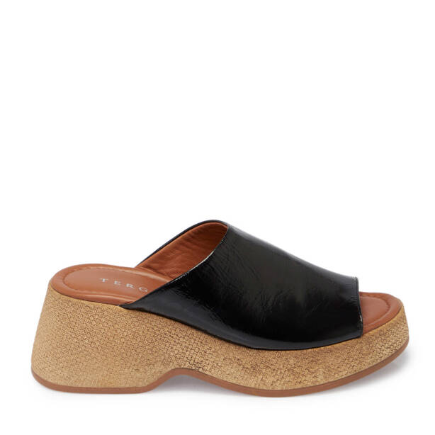 Siyah Hakiki Rugan Deri Kadın Terlik - K24Y1TR67249-A07 - 1