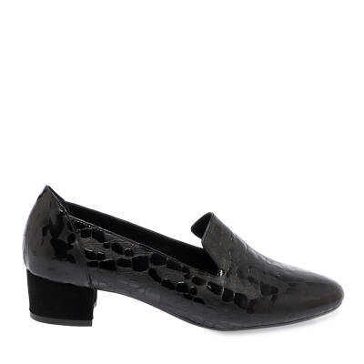  Siyah Rugan Deri Kadın Topuklu Ayakkabı - K24I1AY67476-N59 - 3