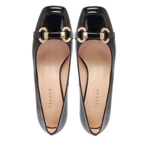 Siyah Hakiki Rugan Deri Kadın Topuklu Ayakkabı - K25I1AY67798-A07 - 5