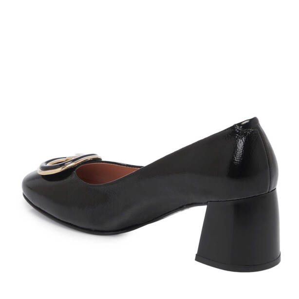 Siyah Hakiki Rugan Deri Kadın Topuklu Ayakkabı - K25I1AY68089-A07 - 3