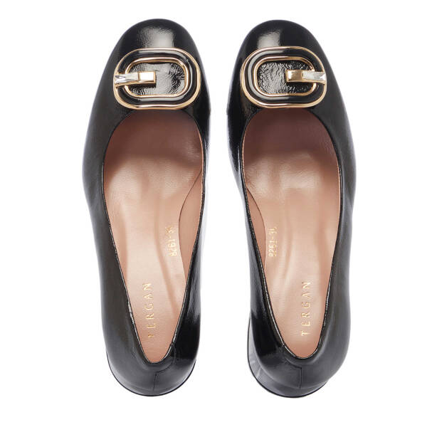 Siyah Hakiki Rugan Deri Kadın Topuklu Ayakkabı - K25I1AY68089-A07 - 5