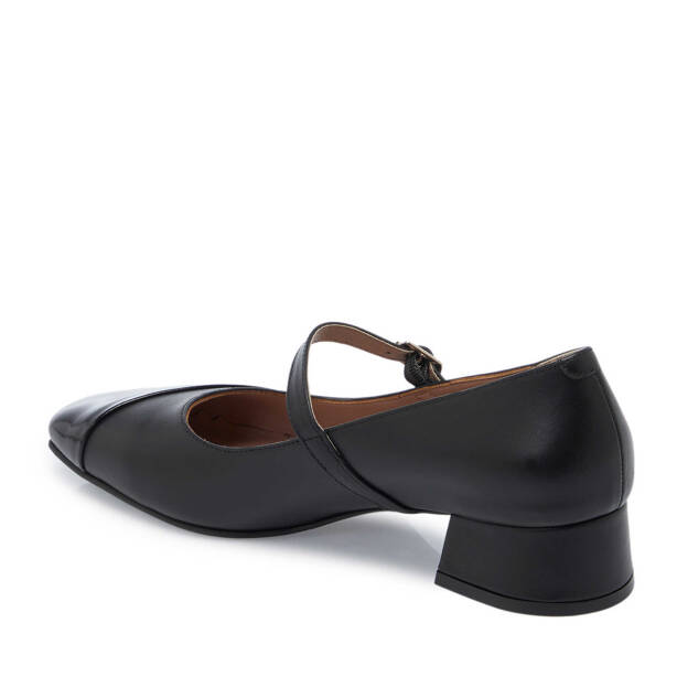 Siyah Hakiki Rugan Deri Kadın Topuklu Ayakkabı - K25I1AY68090-U63 - 3