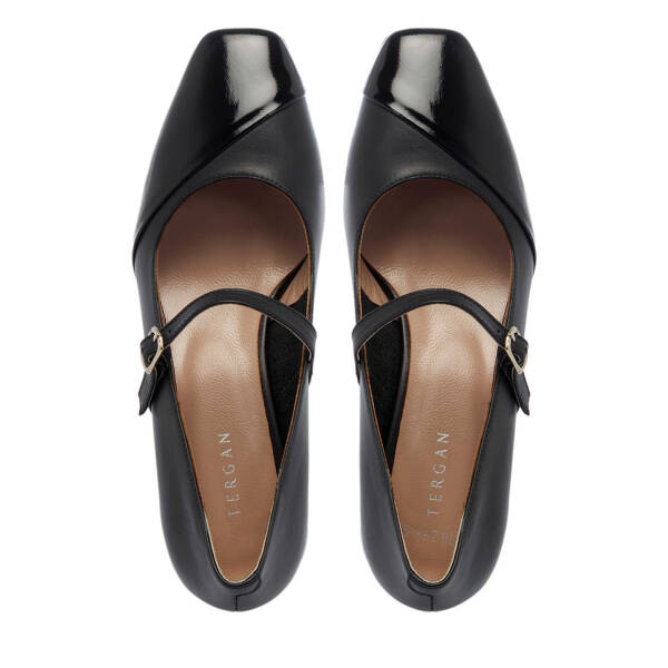 Siyah Hakiki Rugan Deri Kadın Topuklu Ayakkabı - K25I1AY68090-U63 - 5