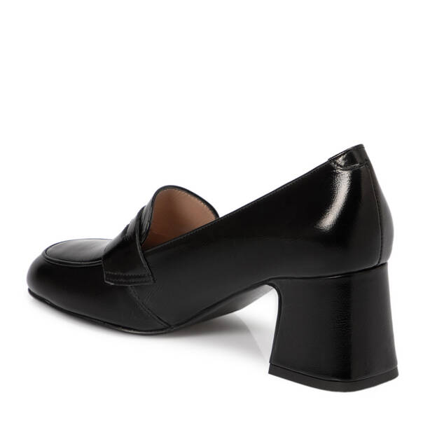 Siyah Rugan Deri Kadın Topuklu Ayakkabı - K25S1AY68129-A07 - 2