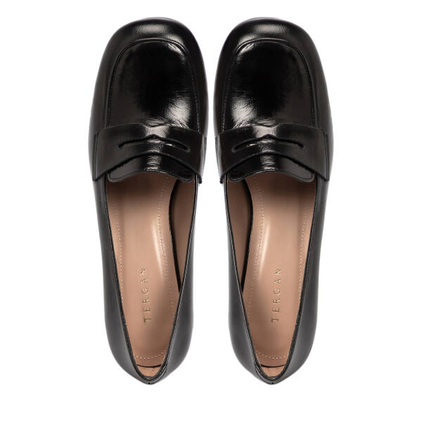 Siyah Rugan Deri Kadın Topuklu Ayakkabı - K25S1AY68129-A07 - 5