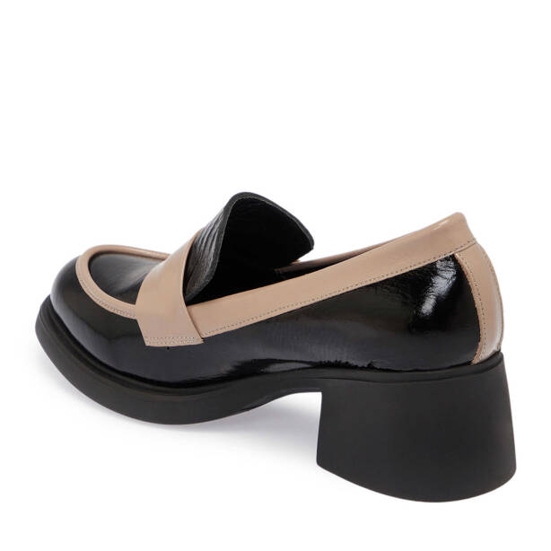 Siyah Rugan Deri Kadın Topuklu Ayakkabı - K25S1AY68159-A07 - 2