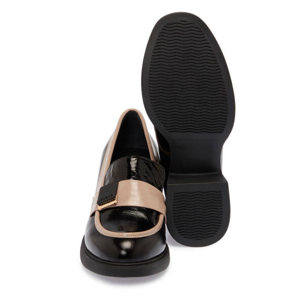 Siyah Rugan Deri Kadın Topuklu Ayakkabı - K25S1AY68159-A07 - 4