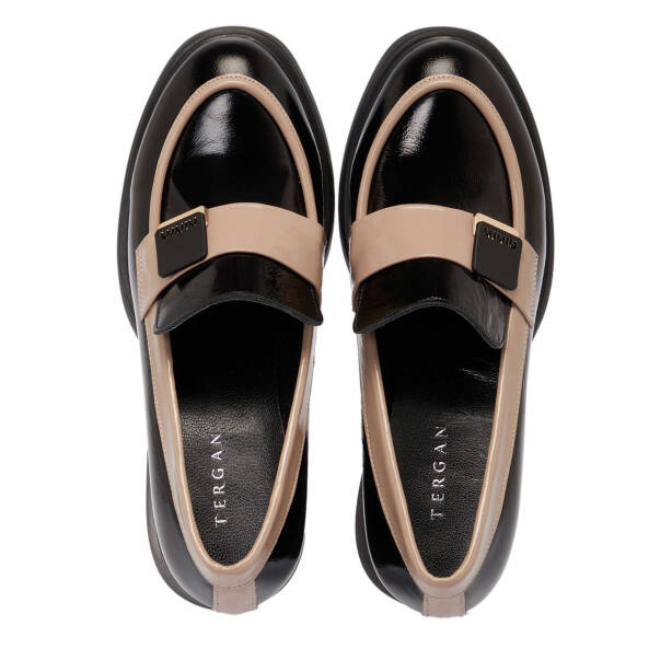 Siyah Rugan Deri Kadın Topuklu Ayakkabı - K25S1AY68159-A07 - 5