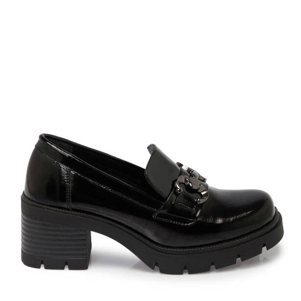 Siyah Rugan Deri Kadın Topuklu Ayakkabı - K25S1AY68160-A07 - 3