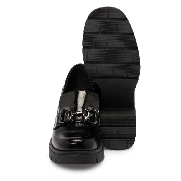 Siyah Rugan Deri Kadın Topuklu Ayakkabı - K25S1AY68160-A07 - 4