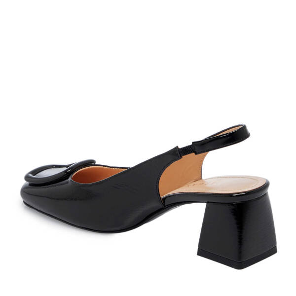 Siyah Hakiki Rugan Deri Kadın Topuklu Ayakkabı - K25Y1AY67796-A07 - 3