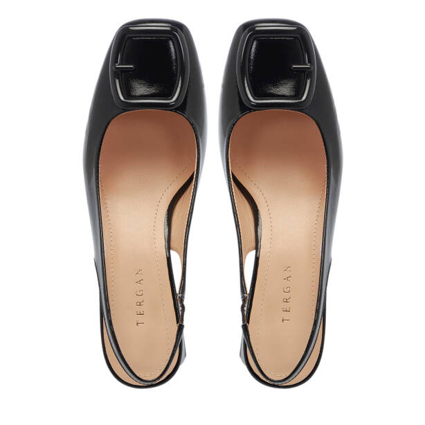 Siyah Hakiki Rugan Deri Kadın Topuklu Ayakkabı - K25Y1AY67796-A07 - 5