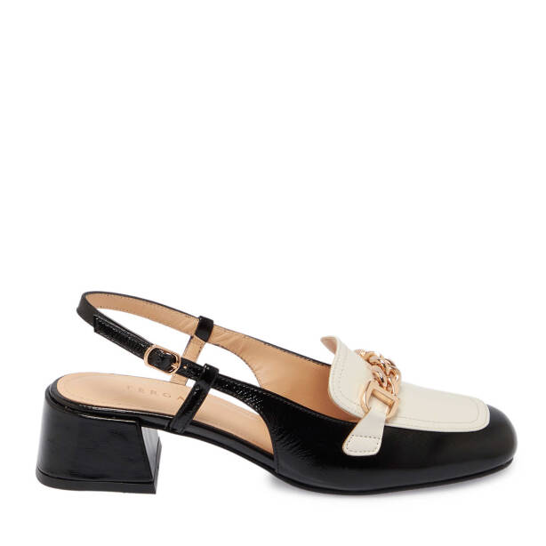 Siyah Hakiki Rugan Deri Kadın Topuklu Ayakkabı - K25Y1AY67805-A07 - 1