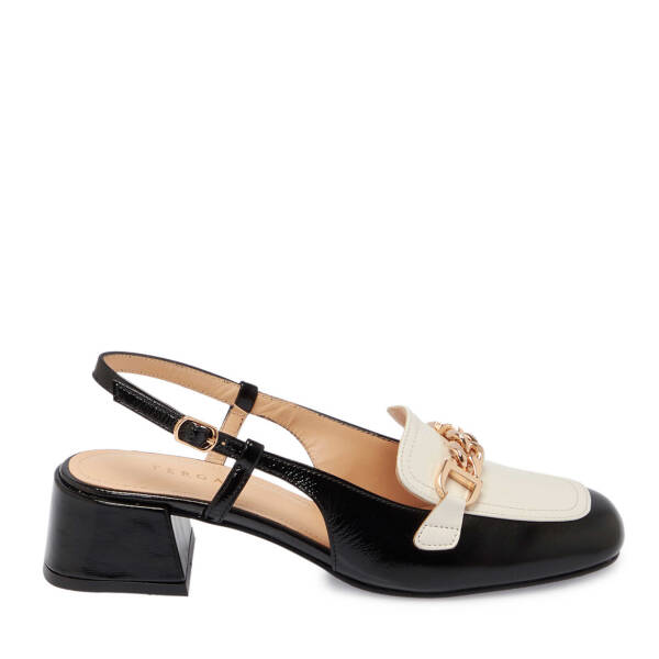 Siyah Hakiki Rugan Deri Kadın Topuklu Ayakkabı - K25Y1AY67805-A07 - 1