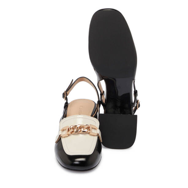 Siyah Hakiki Rugan Deri Kadın Topuklu Ayakkabı - K25Y1AY67805-A07 - 4