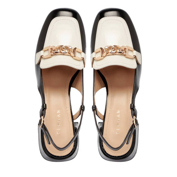 Siyah Hakiki Rugan Deri Kadın Topuklu Ayakkabı - K25Y1AY67805-A07 - 5