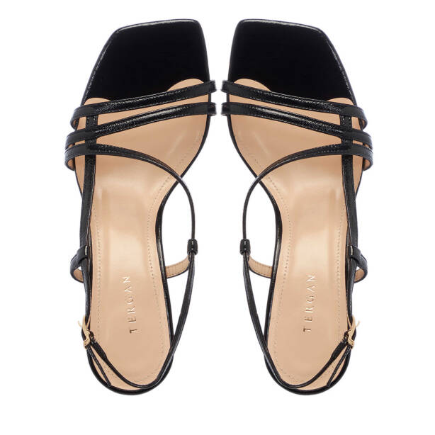 Siyah Hakiki Rugan Deri Kadın Topuklu Ayakkabı - K25Y1AY67806-A07 - 5